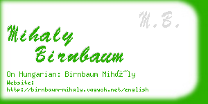 mihaly birnbaum business card